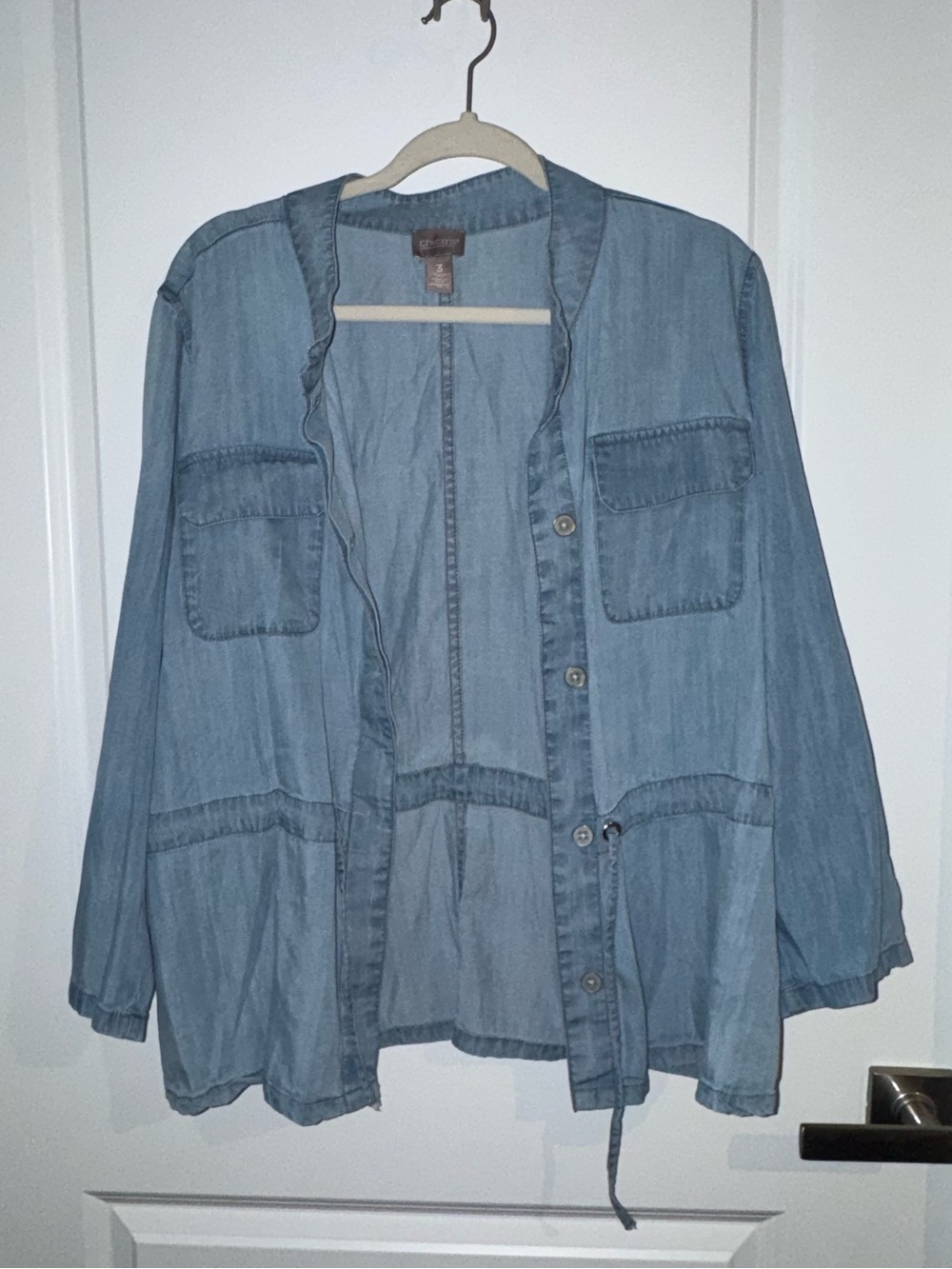 Chico's Light Blue Denim Shirt Jacket